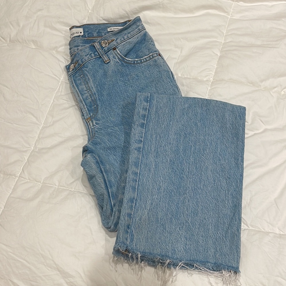 ZARA ASYMMETRIC WAIST RELAXED JEAN